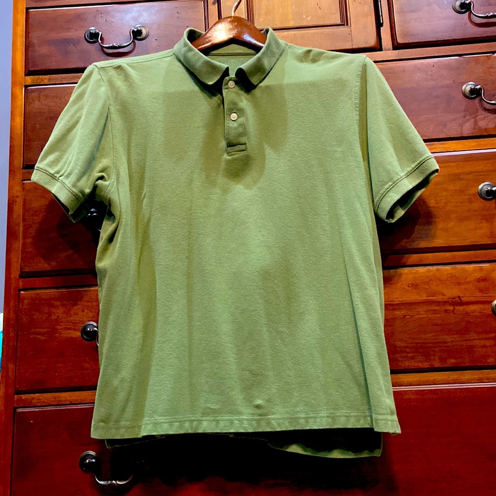 Men’s Large Collared Olive/Mossy Green Polo Shirt